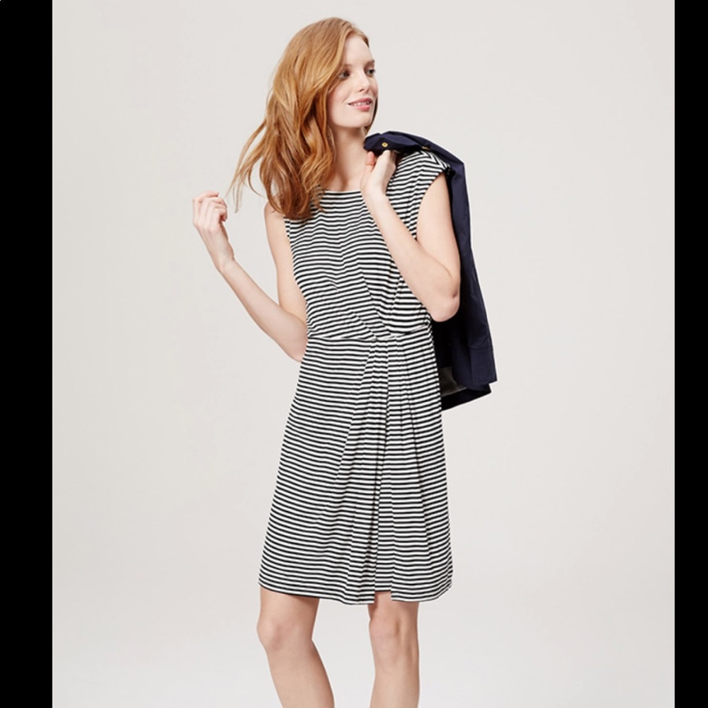 LOFT Black and White Dress